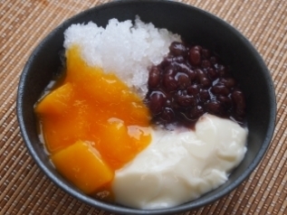 ひんやり かき氷豆乳花 レシピのご紹介